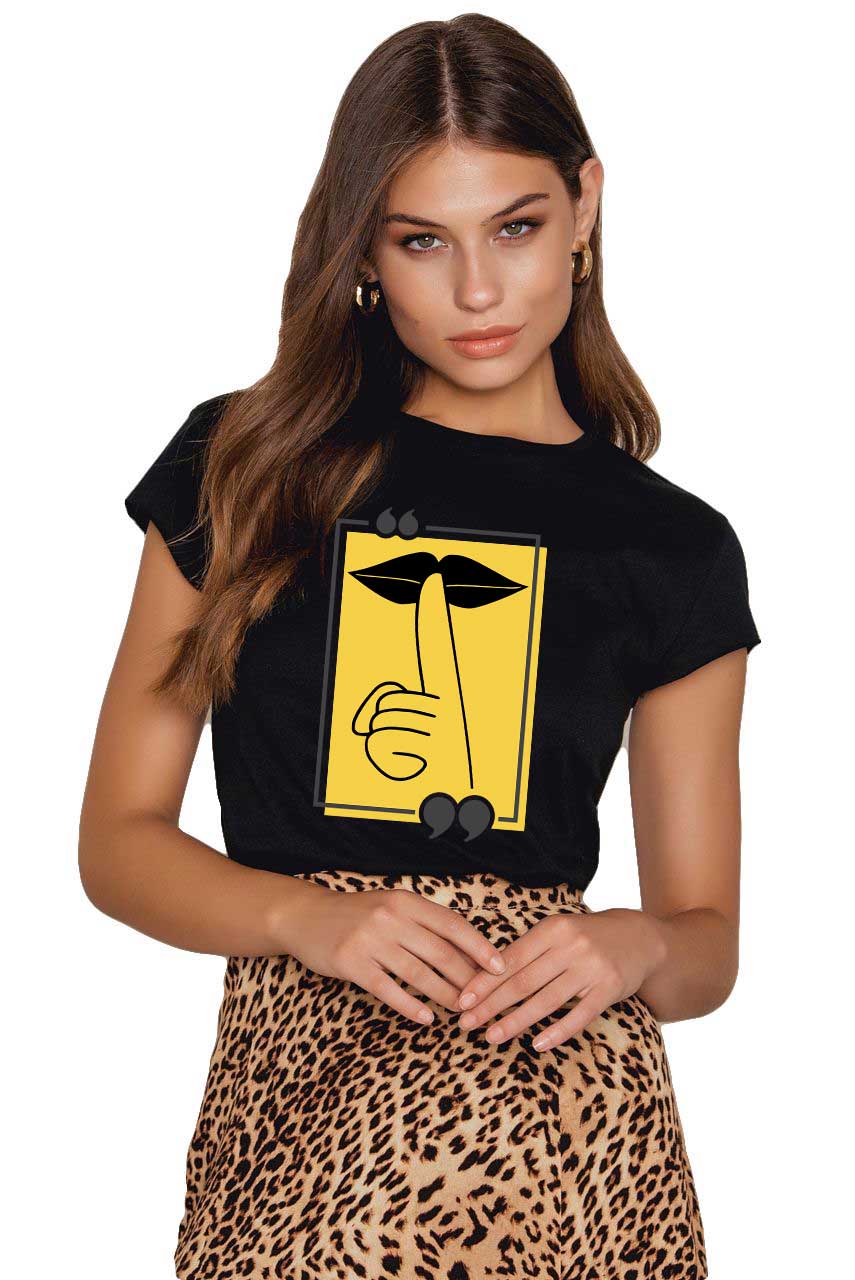 Oferte la Tricou dama negru - Don`t Speak