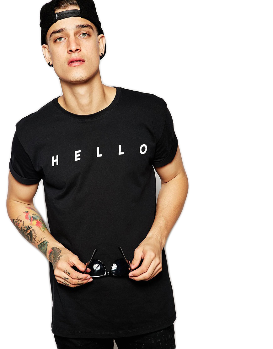 Oferte la Tricou negru barbati - HELLO