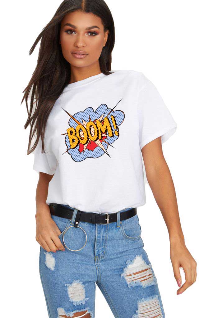 Oferte la Tricou dama alb - Boom