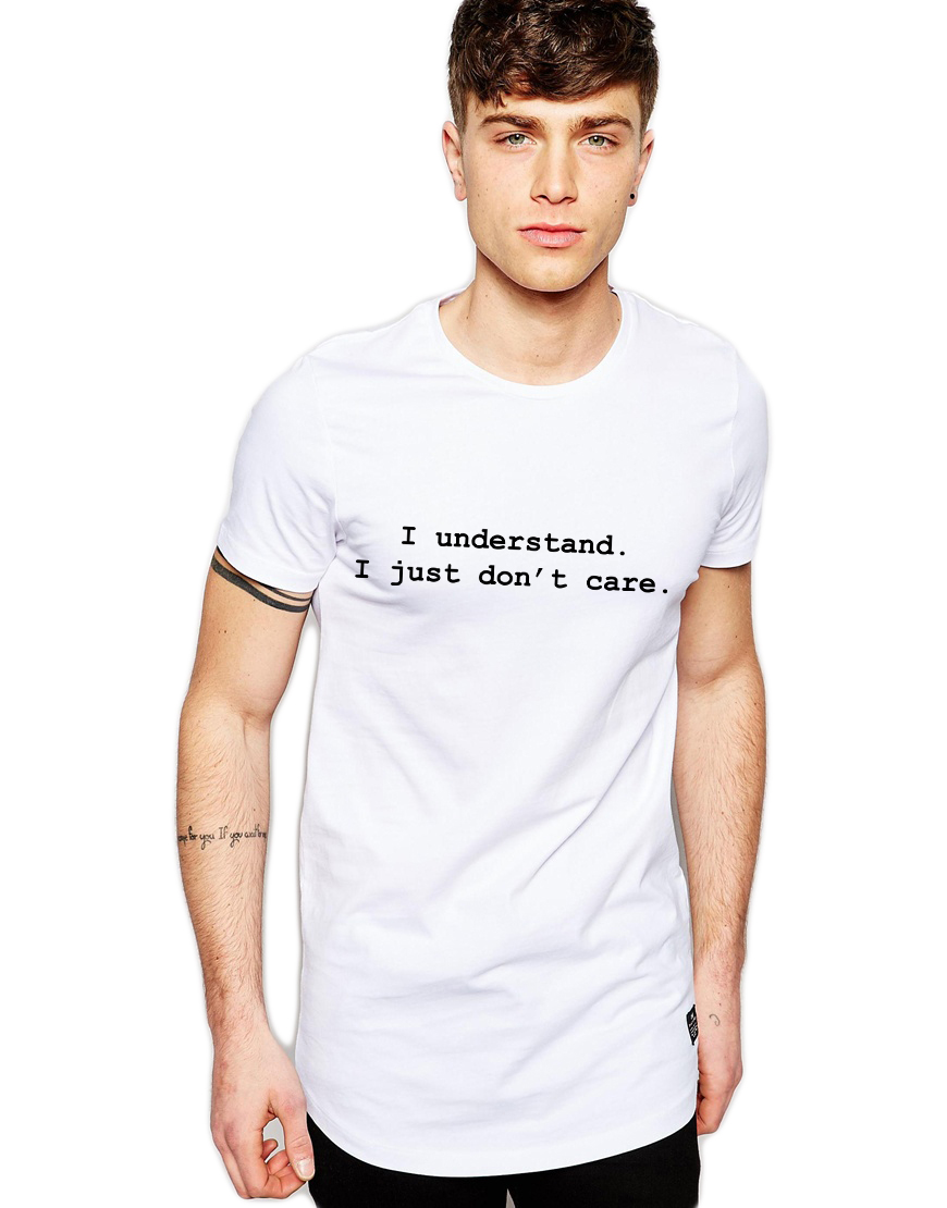 Oferte la Tricou barbati alb - I understand