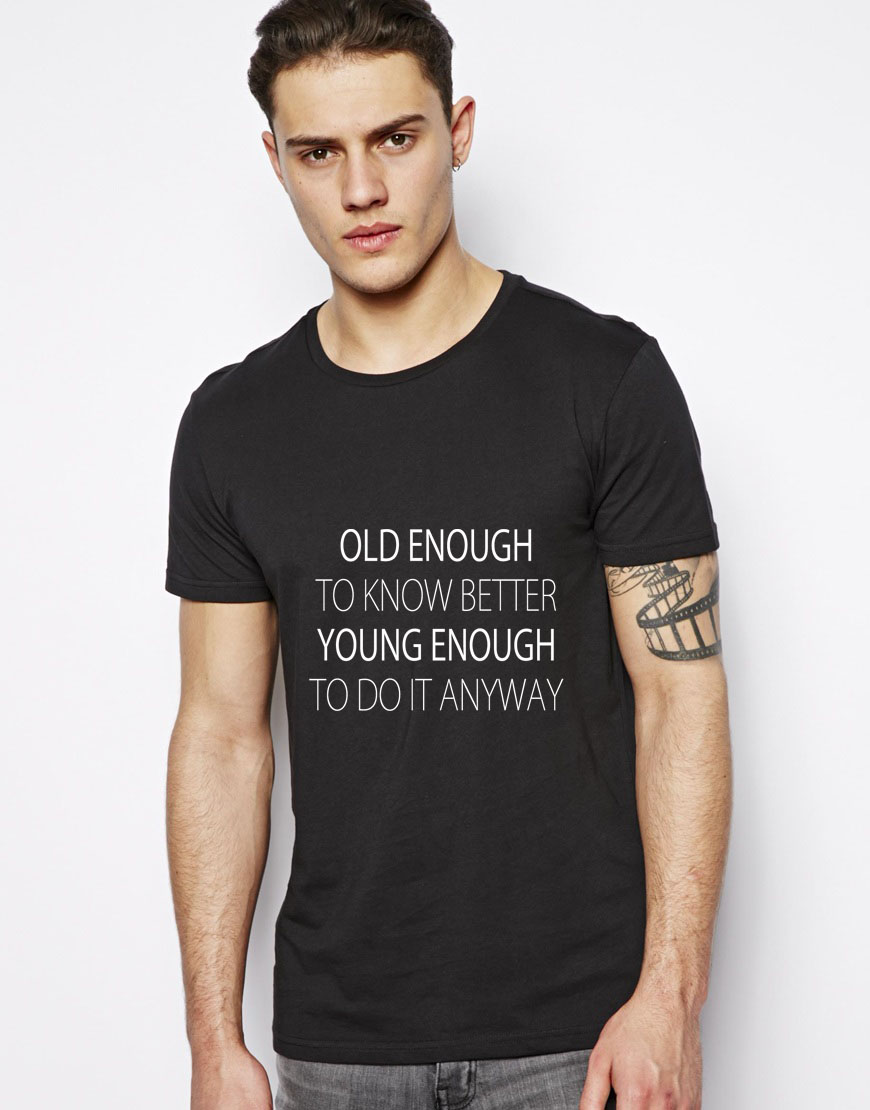 Oferte la Tricou Old Enough - Negru