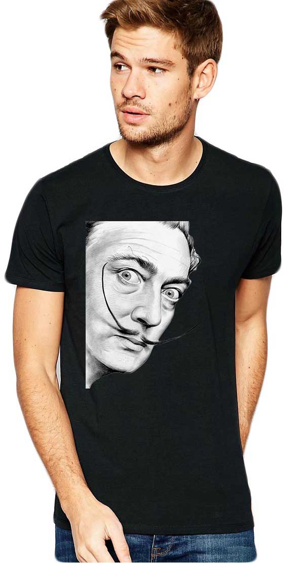 Oferte la Tricou barbati negru - Dali - Portret