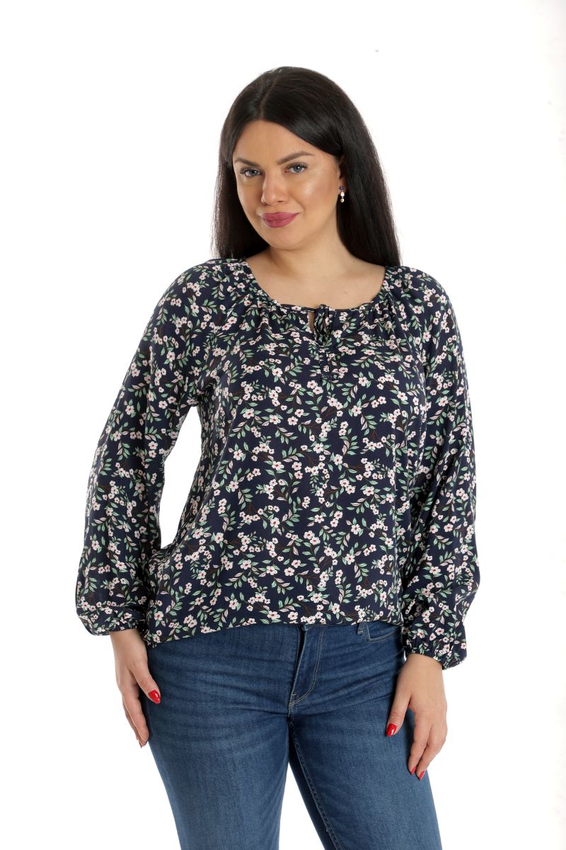 Oferte la Bluza Dama, tip IE, Bleumarin cu imprimeu Floral