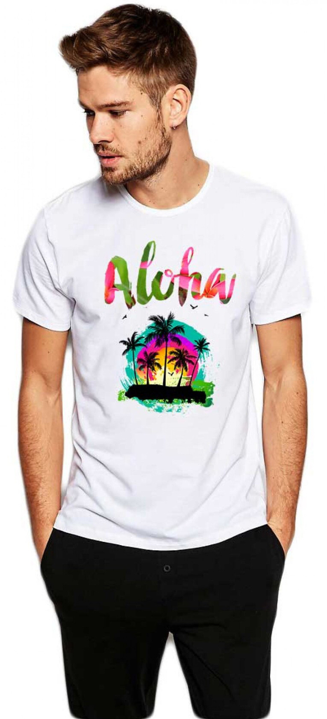 Oferte la Tricou barbati alb - Exotic