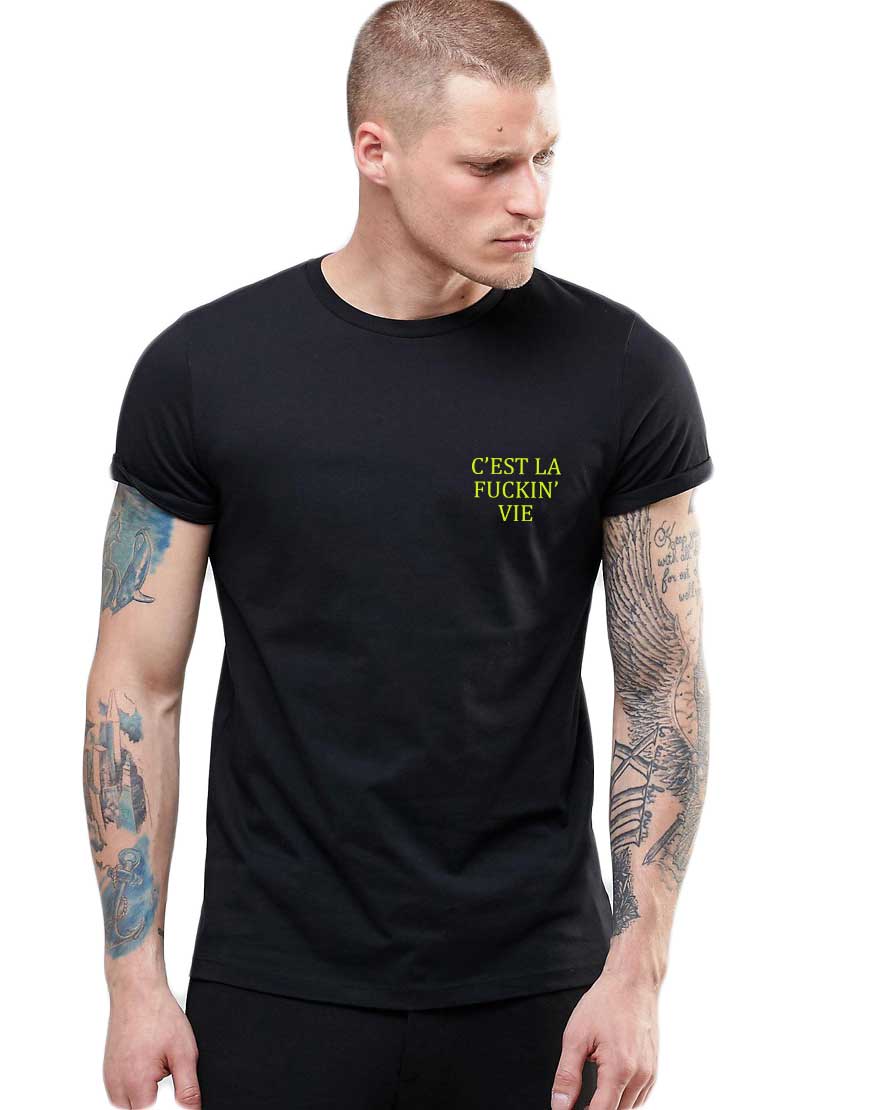 Oferte la Tricou barbati negru - C'est la vie