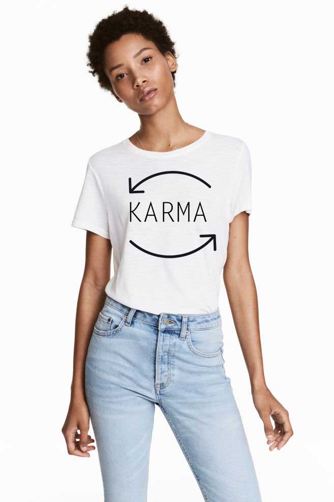 Oferte la Tricou dama alb - Karma