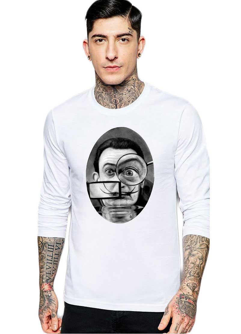 Oferte la Bluza barbati alba - Dali - The Watcher
