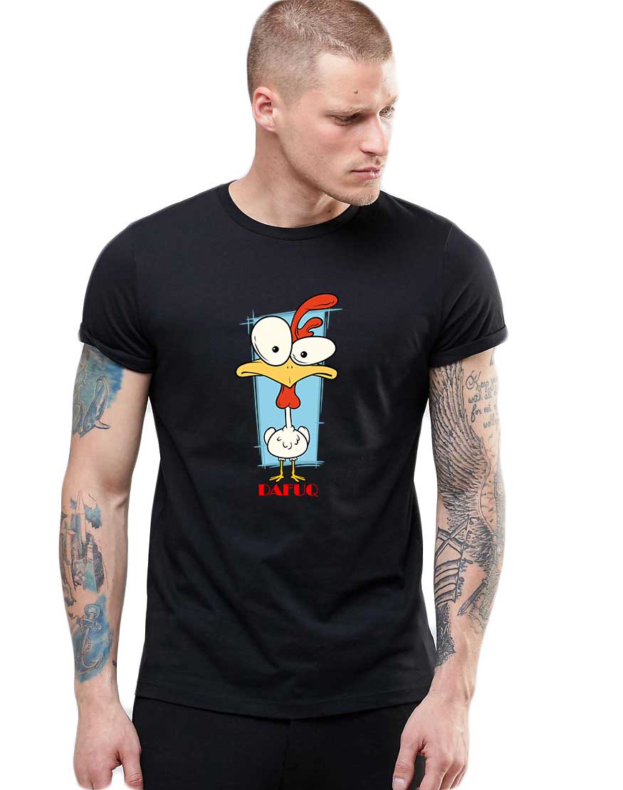 Oferte la Tricou barbati negru - DAFUQ