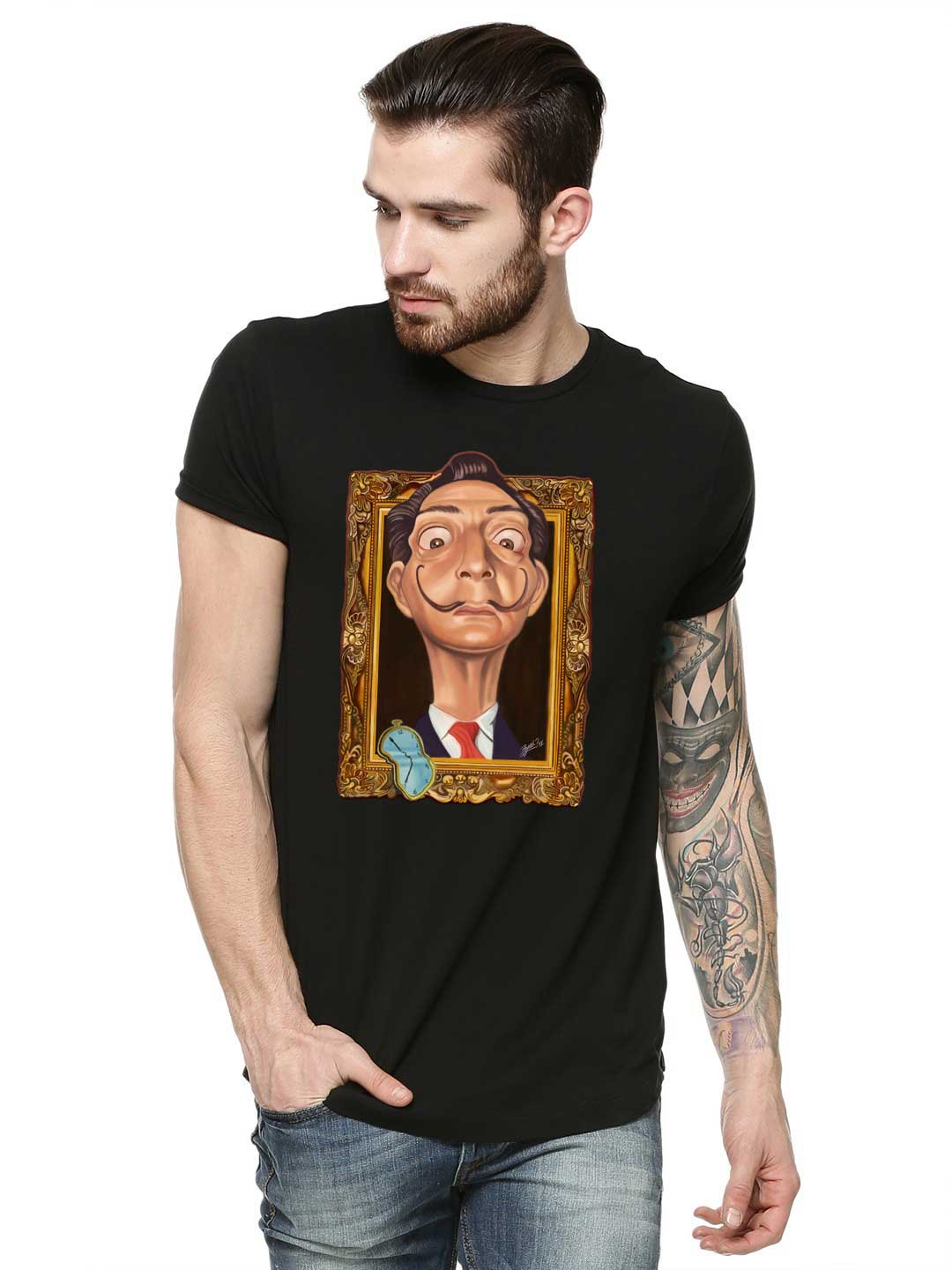 Oferte la Tricou barbati negru - Dali - Frame