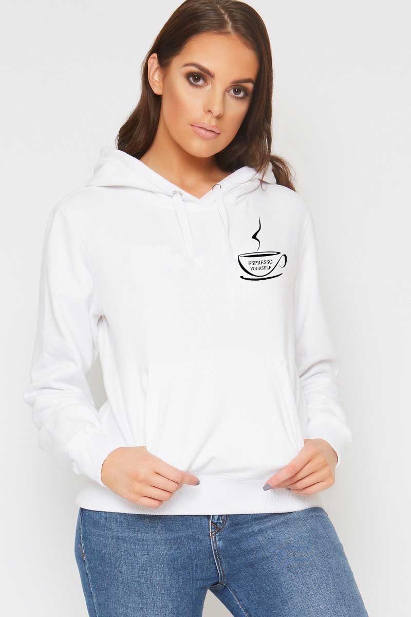 Oferte la Hanorac dama alb - Espresso Yourself II