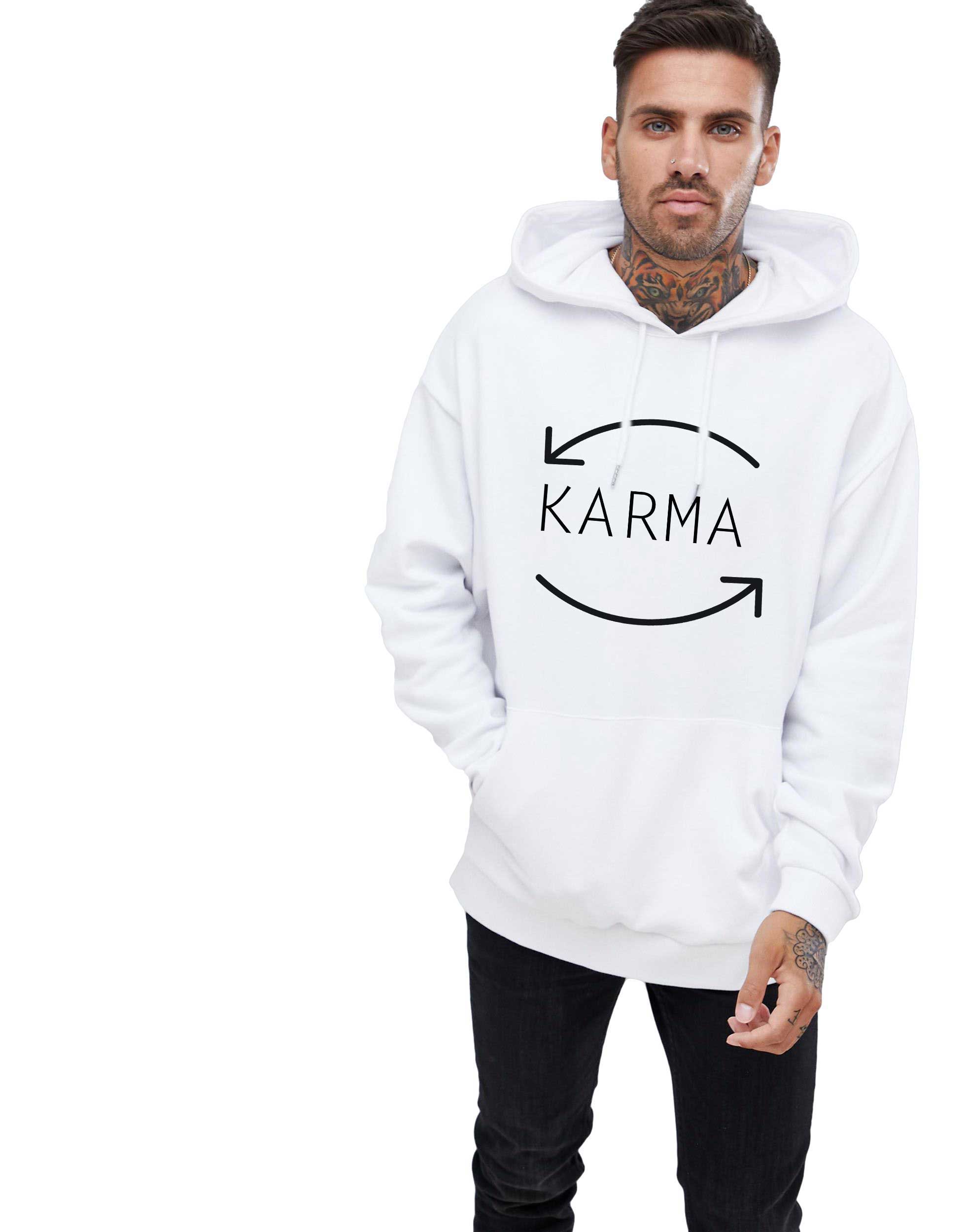 Oferte la Hanorac Barbati Alb - Karma