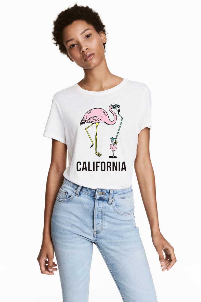 Oferte la Tricou dama alb - California