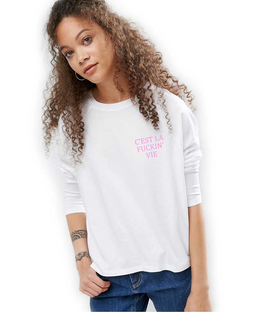 Oferte la Bluza dama alba - C'est la vie