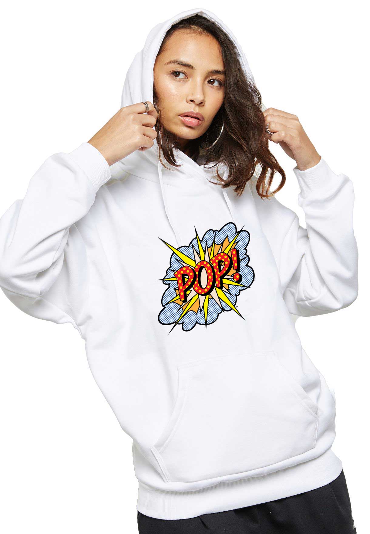 Oferte la Hanorac dama alb - POP