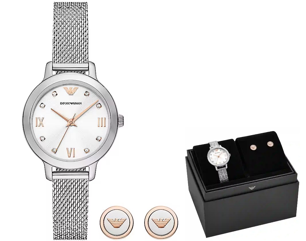 Ceas Dama, Emporio Armani, Cleo AR80065SET, Set cu Cercei