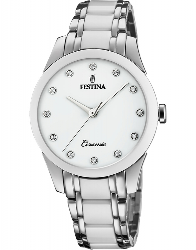 Ceas Dama, Festina, Ceramic cu Cristale Swarovski F20499/1