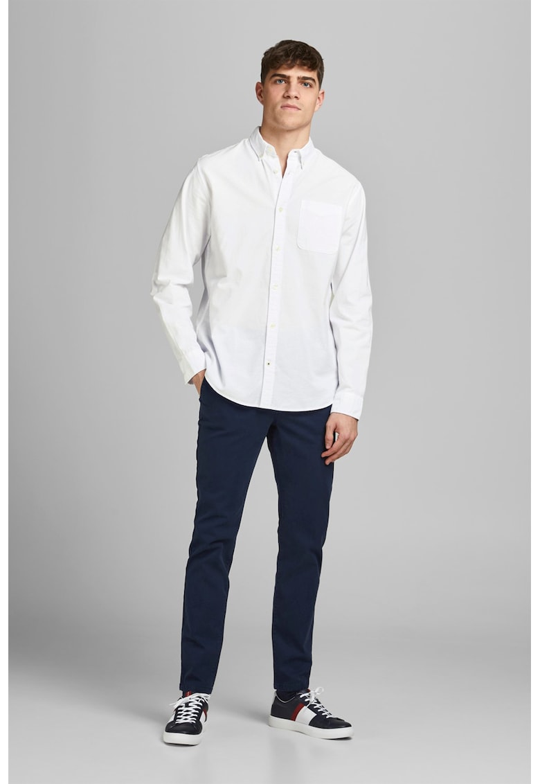 Camasa slim fit de bumbac - Alb optic