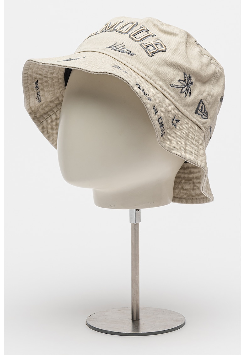 Sapca bucket cu detaliu brodat - Bej