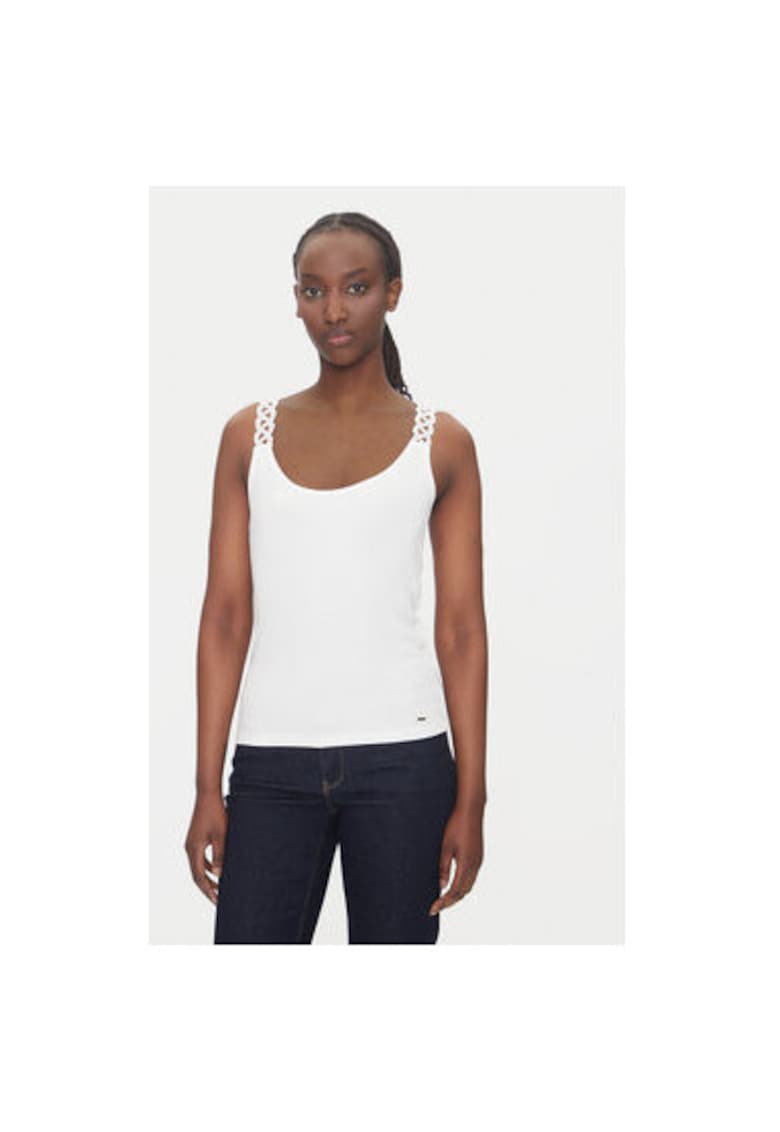 Top dama  251-DOUBI - Viscoza - Alb - Alb