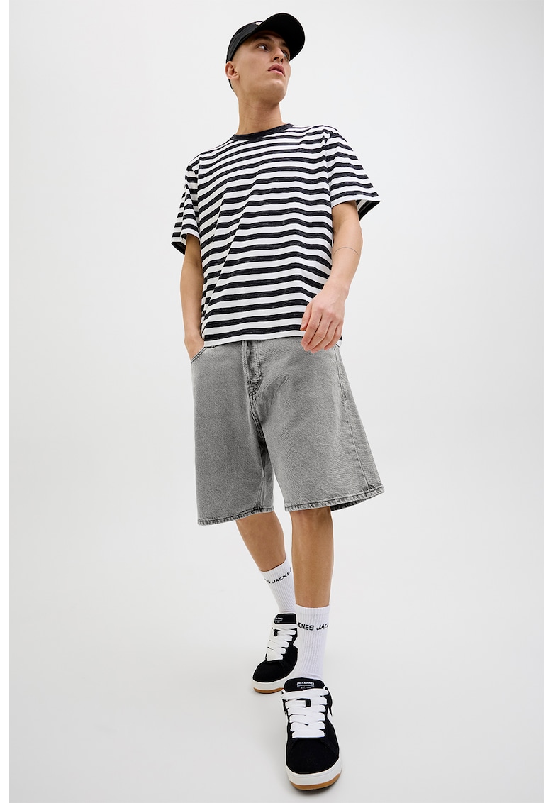 Blugi scurti regular fit - Gri