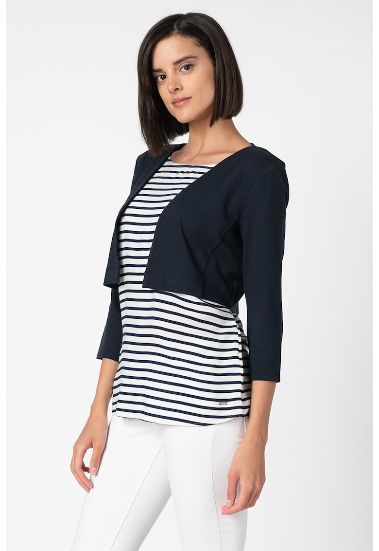 Bolero din amestec de modal cu maneci 3/4 - Bleumarin