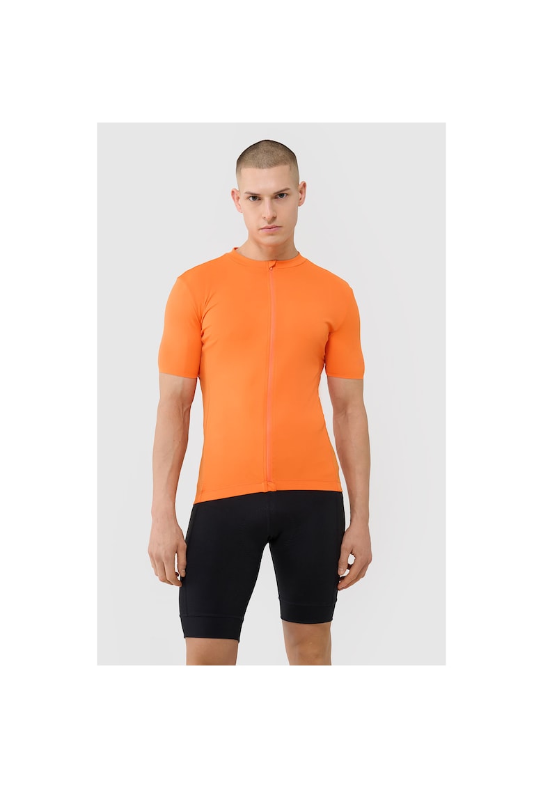 Tricou ciclism  pentru barbati - portocaliu - textil - slim fit - 4FDry