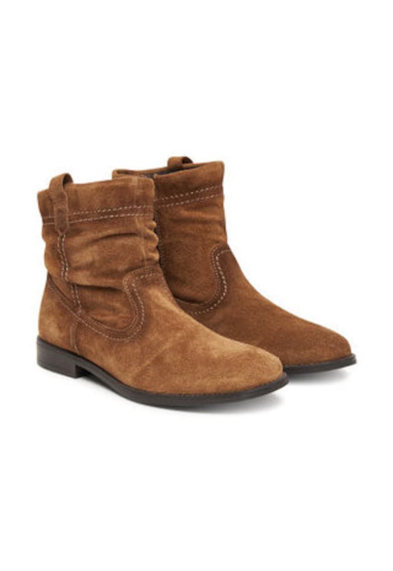 Botine dama  material piele naturala - maro