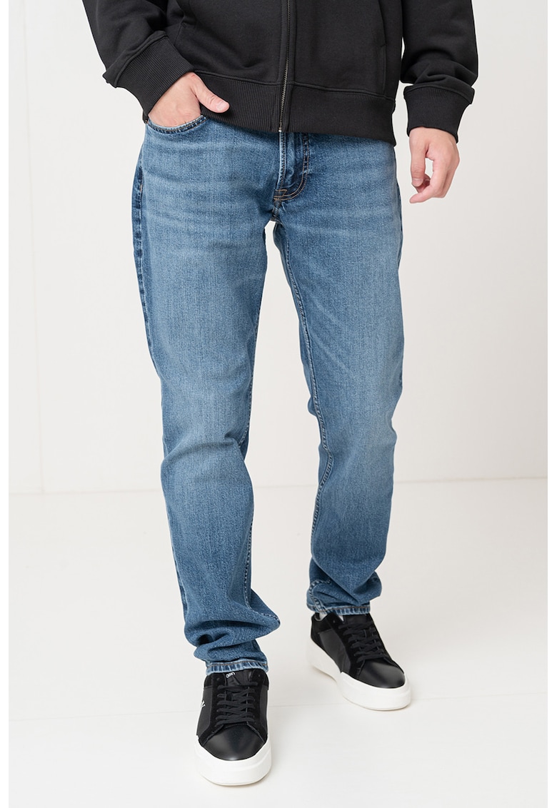 Blugi slim fit Hampton - Albastru melange