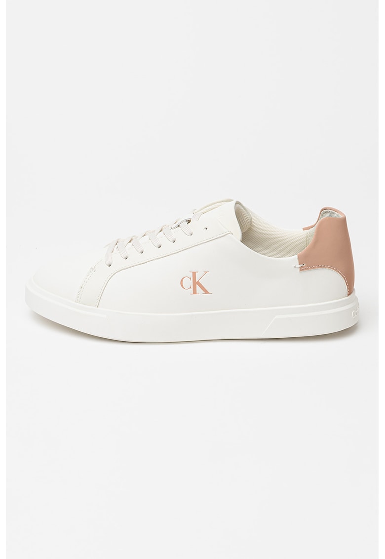 Pantofi sport din piele cu detaliu logo - Caramel/Alb murdar