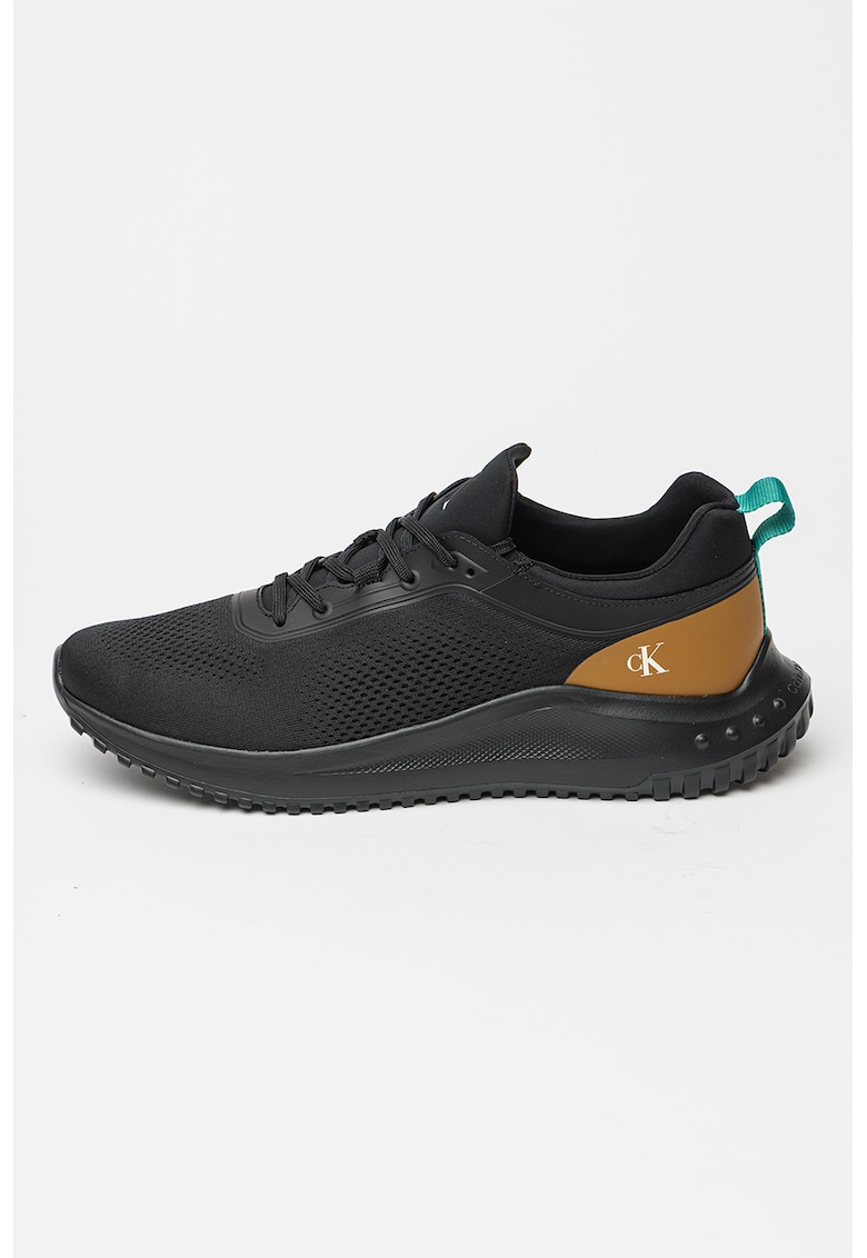 Pantofi sport low-cut din plasa - Negru/Caramel
