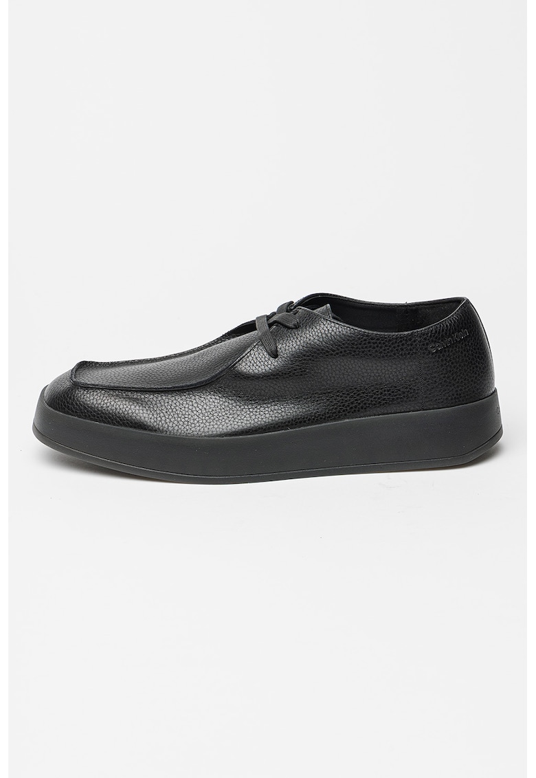 Pantofi uni din piele