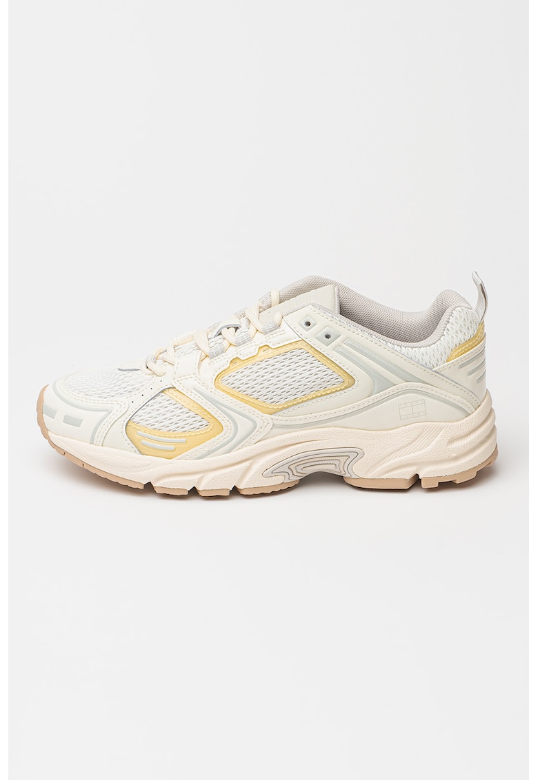 Pantofi sport low-cut Archive 97 - Alb fildes/Gri deschis/Galben pal