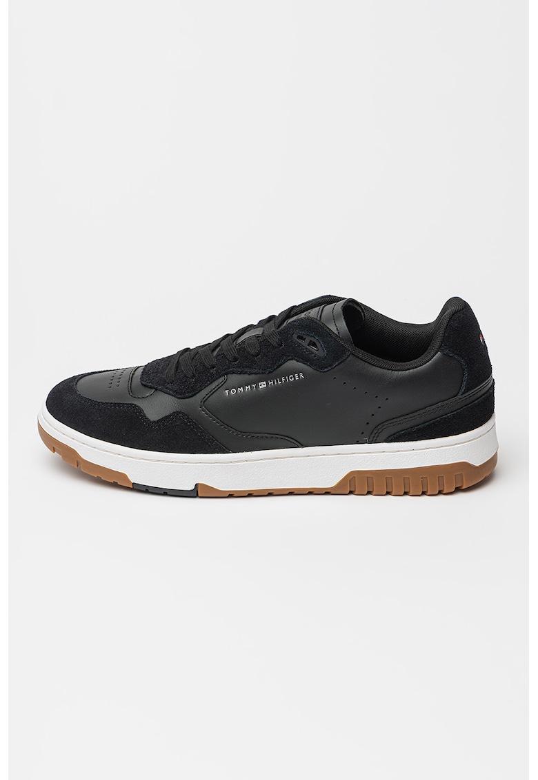 Pantofi sport din piele cu garnituri din piele intoarsa Better Mix - Negru/Alb optic/Caramel