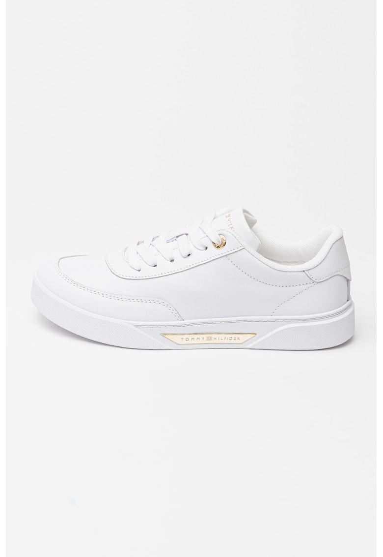 Pantofi sport din piele Essential Chic Court - Auriu/Alb optic