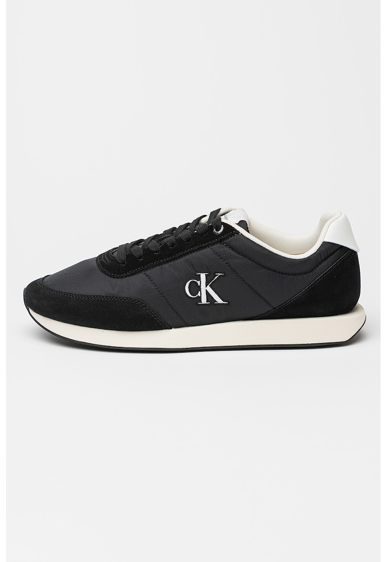 Pantofi sport low-cut Retro Runner - Negru/Alb murdar