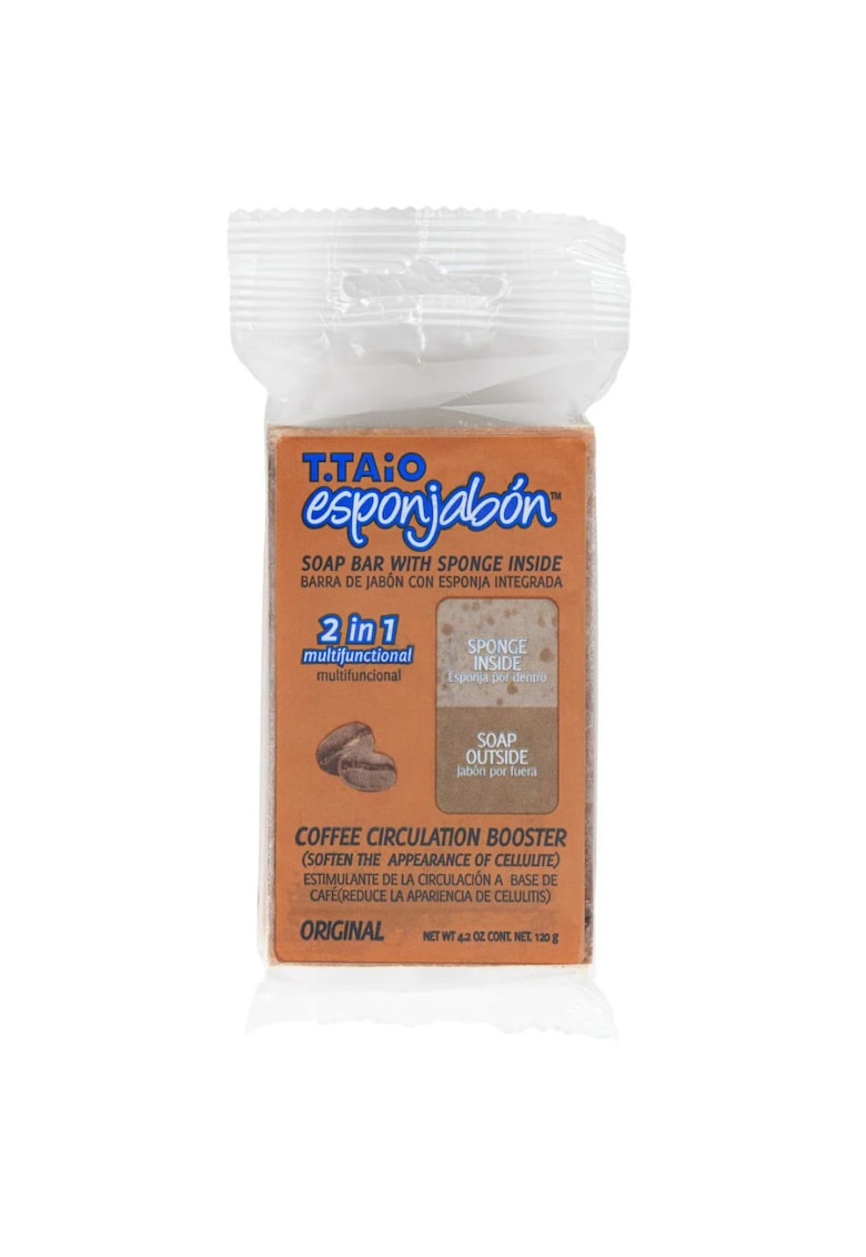 2 in 1 Burete de baie si sapun incorporat - cu pudra de cafea -  120 gr