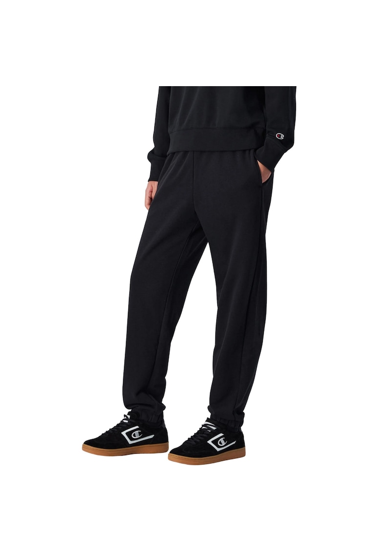 Pantaloni sport -  bumbac/poliester - negru