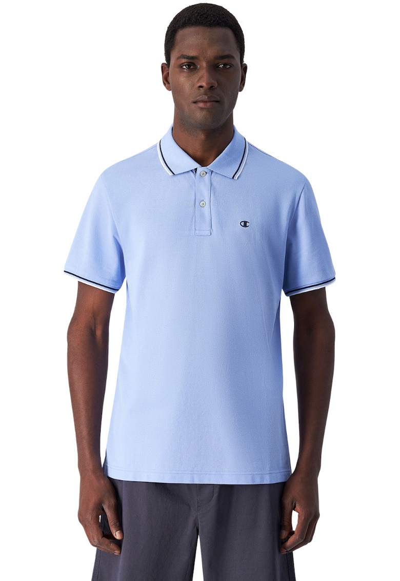 Tricou polo barbati -  bumbac - albastru deschis