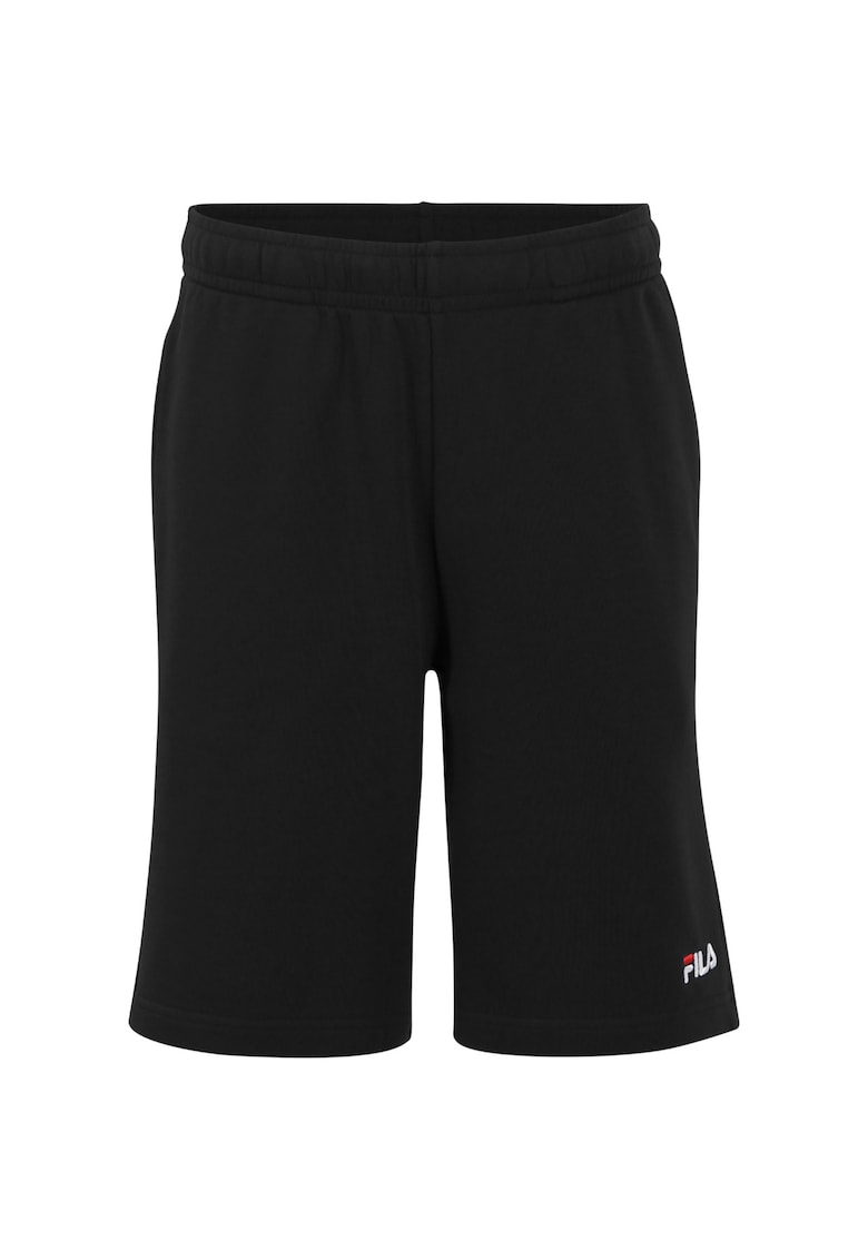 Pantaloni scurti barbati  negri - bumbac si poliester - tip sport