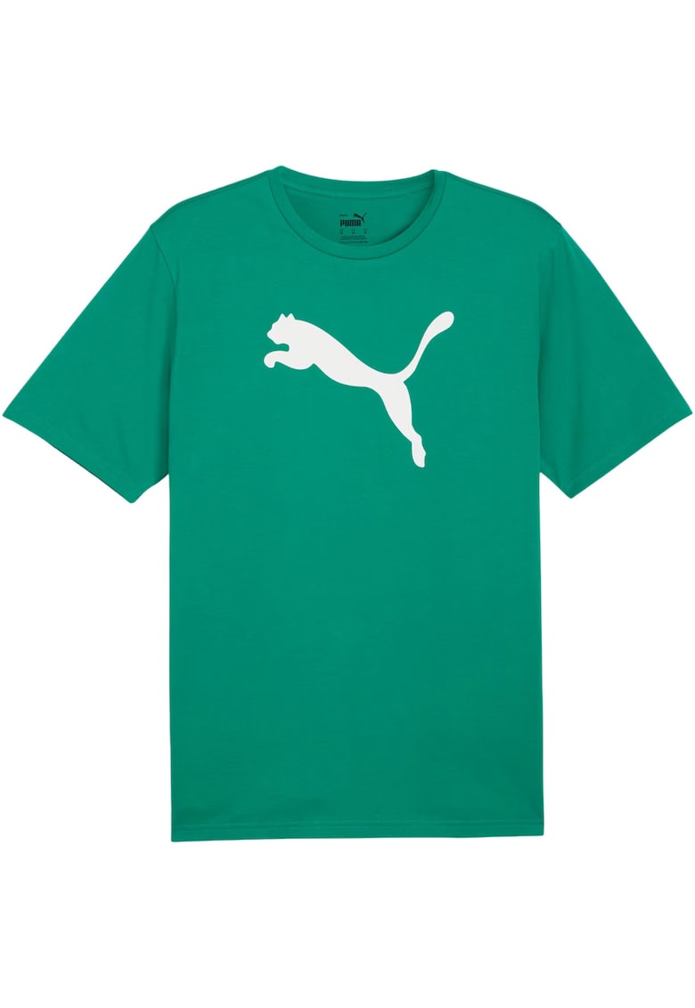 Tricou sport barbatesc  Team Rise - bumbac - verde - logo mare -