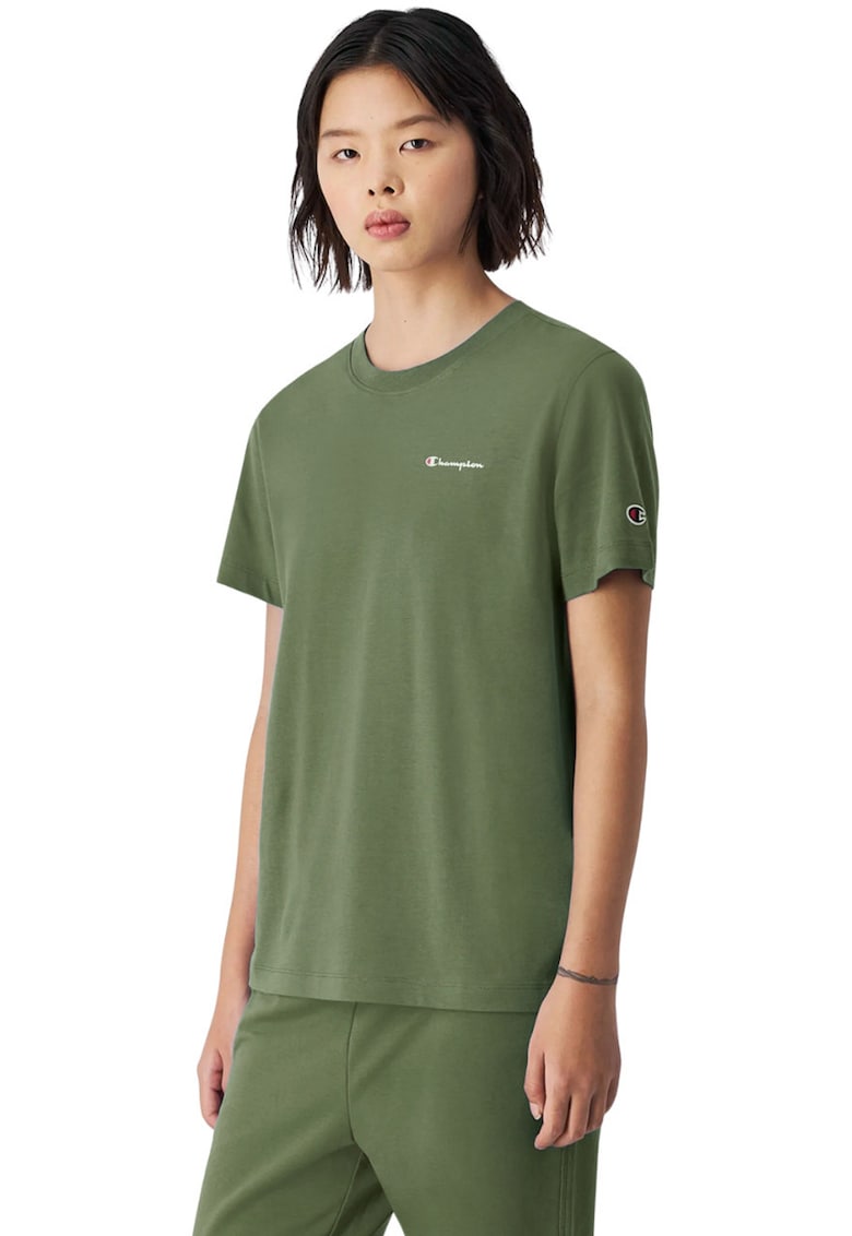 Tricou dama -  verde - croiala slim - 100% bumbac