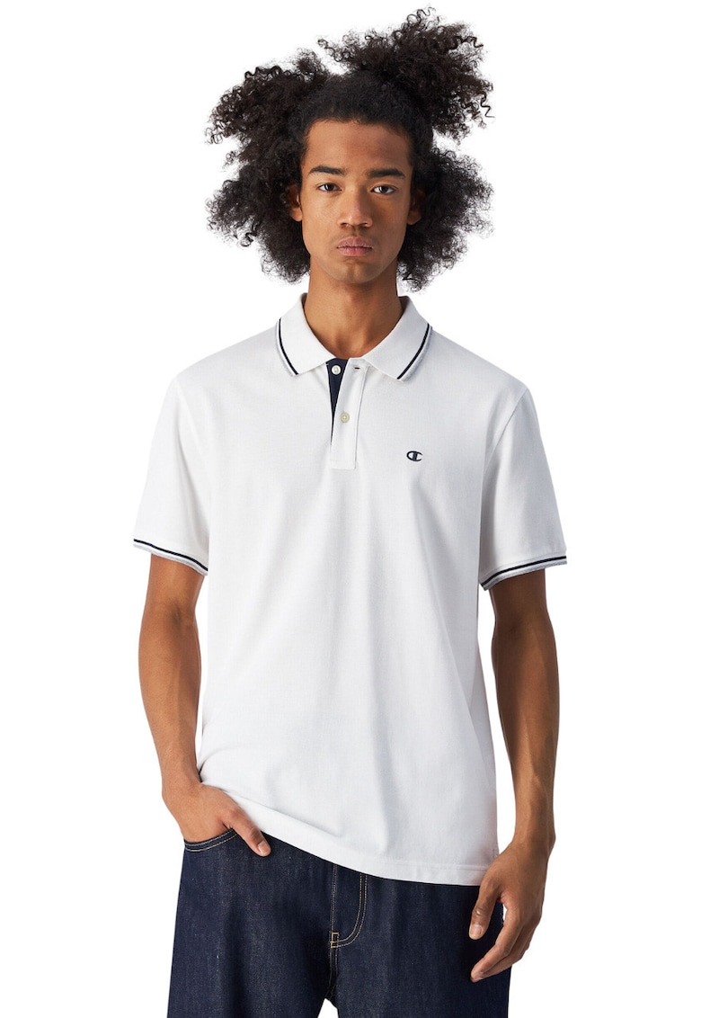 Tricou polo barbati -  bumbac - alb