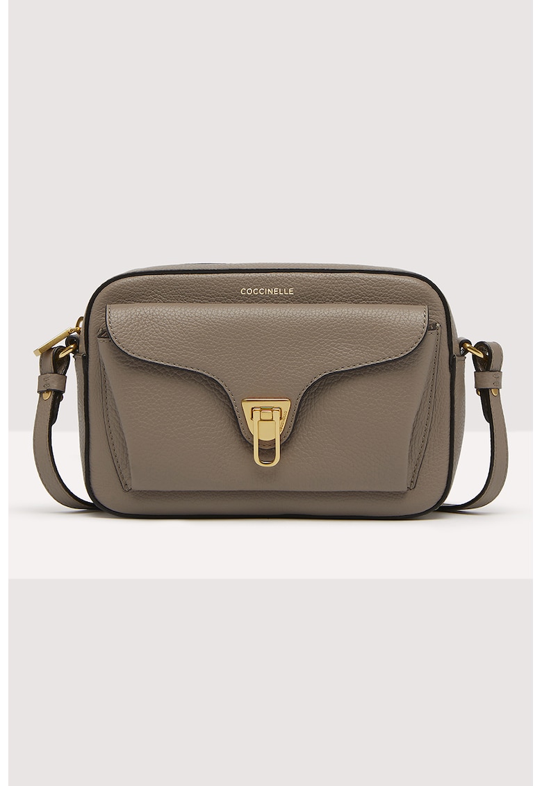 Geanta crossbody de piele Beat Soft - Maro taupe