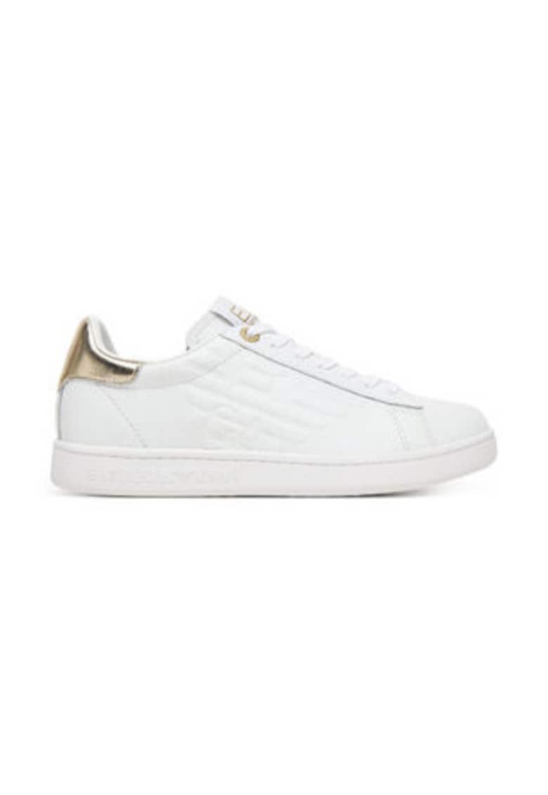 Tenisi dama 305577092 - Emporio Armani  Piele naturala - Alb
