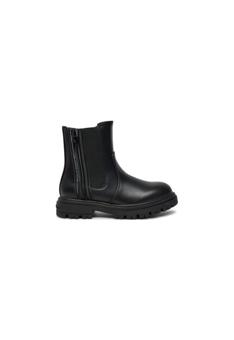 Ghete pentru fete -  304425998 - piele ecologica - negru