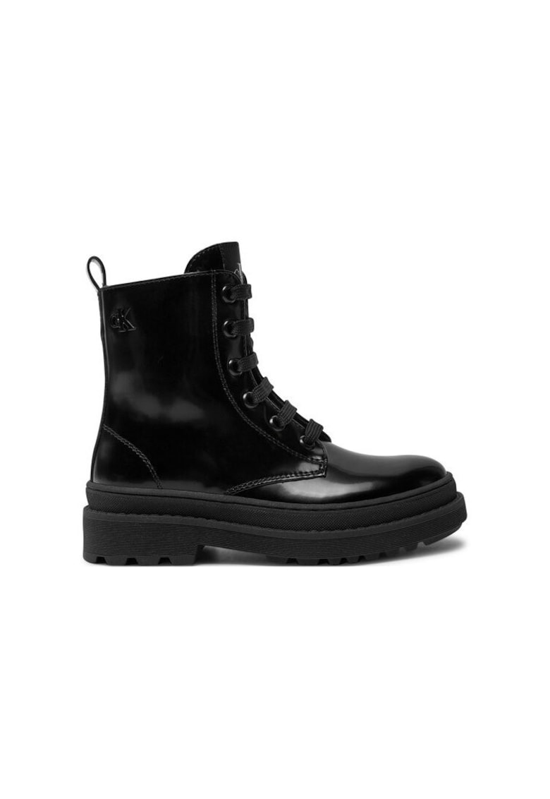 Ghete de drumetie pentru fete -  304427381 - piele ecologica - negru