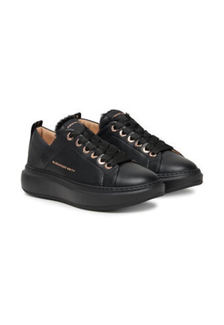Tenisi dama 305503848 -  Piele naturala - Negru