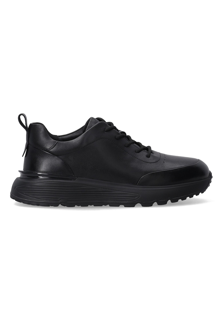 Pantofi casual din piele cu detalii cu perforatii