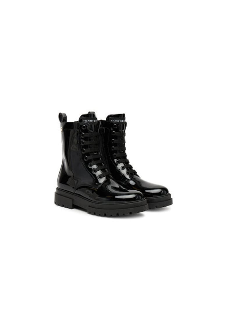 Ghete de drumetie pentru fete -  305515995 - piele ecologica - negru
