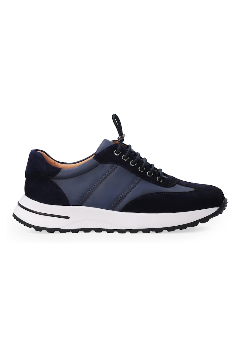 Pantofi sport cu sireturi elastice - Albastru/Bleumarin